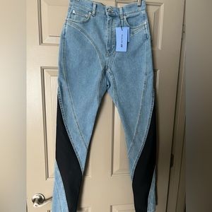 Mugler x HM Spiral-Panel Denim Jeans Size US 8